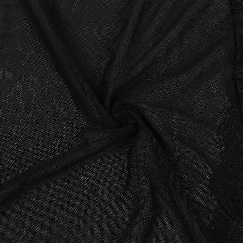SUBBLIME - TRANSPARENTER STOFFMANTEL MIT SPITZENDETAIL SCHWARZ